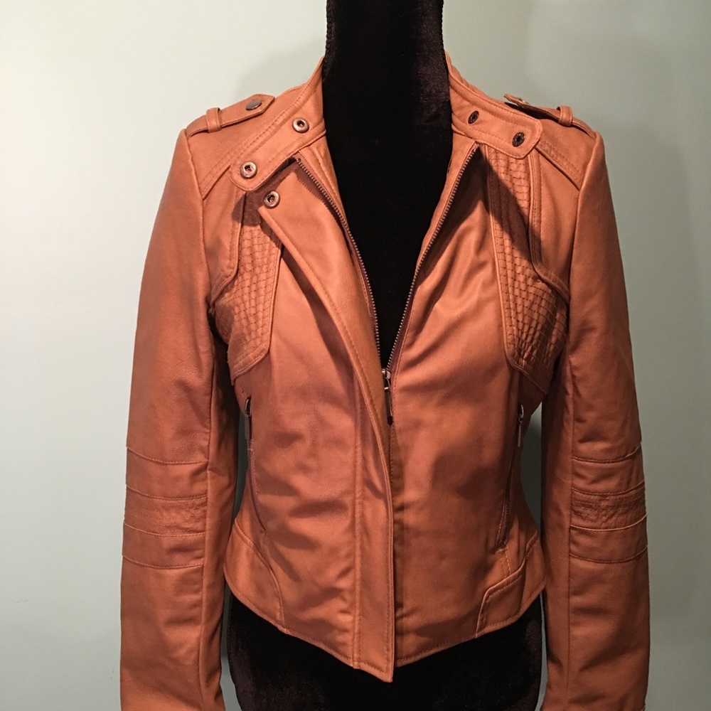Arden B Faux Leather Jacket Size S Biker style